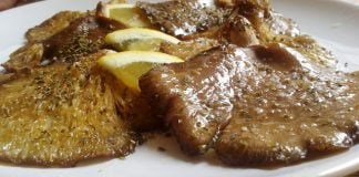 ψητά μανιτάρια πλευρώτους