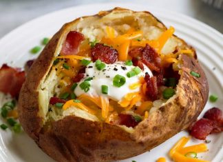 πατάτες, γεμιστές, φούρνου, αλμυρό, ορεκτικό, τραγανή φλούδα