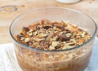 Γλυκό ψυγείου με πτι μπερ και γκοφρέτα