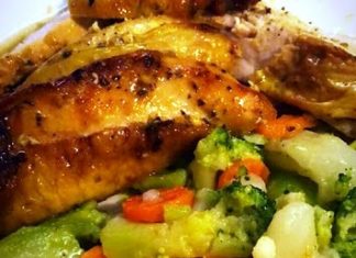 Κοτόπουλο ψητό και λαχανικά !!!