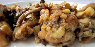 Μανιτάρια πλευρώτους με μοσχάρι