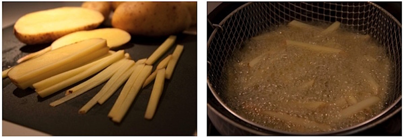 τέλειες τηγανητές πατάτες με φλούδα