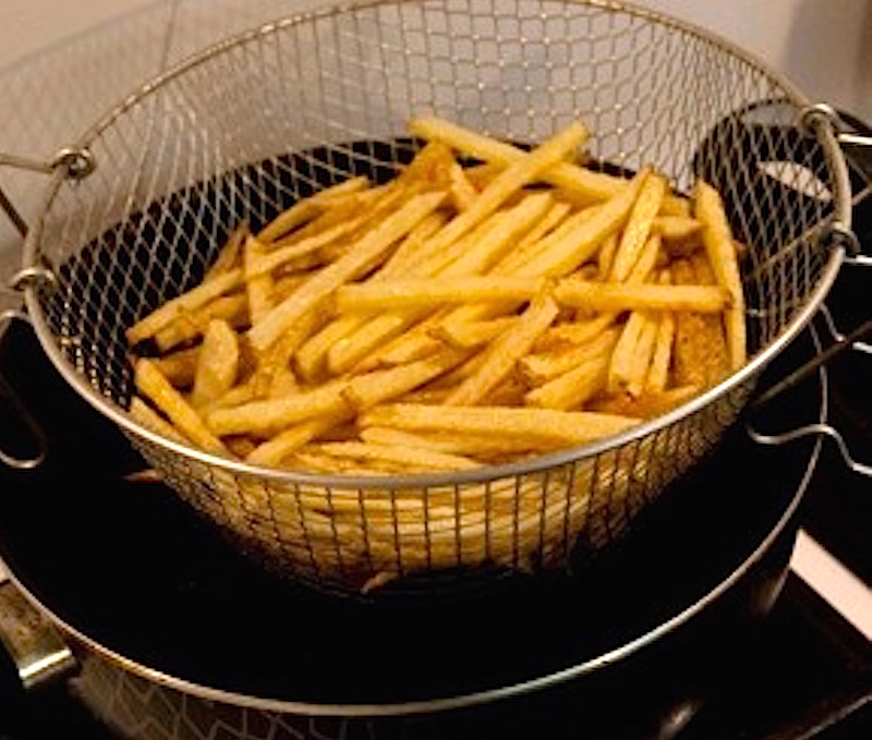 τέλειες τηγανητές πατάτες με φλούδα