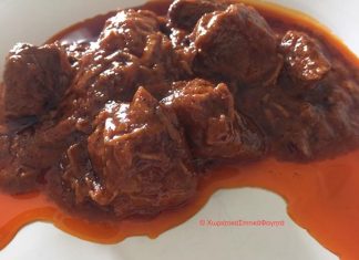 μοσχαράκι κοκκινιστό αλά χασάπα