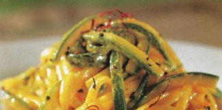 Φετουτσίνι με Κολοκυθάκια και Σαφράν