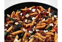 Πέννες με κιμά ρίγανη και Φέτα