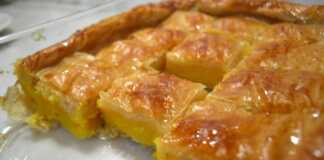 πορτοκαλόπιτα με κρέμα πορτοκαλιού