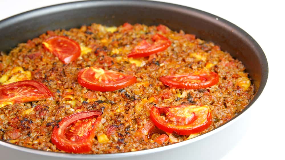 ψητες πατατες με κιμα