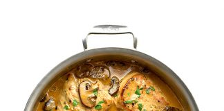 Στήθος κοτόπουλο με σάλτσα μανιτάρια Στήθος κοτόπουλο με σάκτσα μανιτάρια