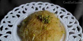 Κανταΐφι με κρέμα μεταξένια Κανταΐφι με κρέμα