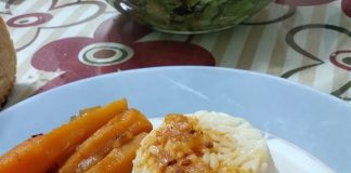 μοσχαράκι κοκκινιστό με πιλάφι