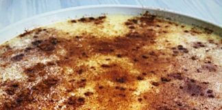 Μπολάκια με αυθεντικό ρυζόγαλο πασπαλισμένο με κανέλα.