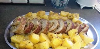 Χοιρινό Ρολό με πατάτες Χοιρινό Ρολό με πατάτες