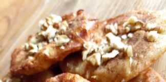 τηγανίτες με μέλι και καρύδια