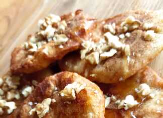 τηγανίτες με μέλι και καρύδια