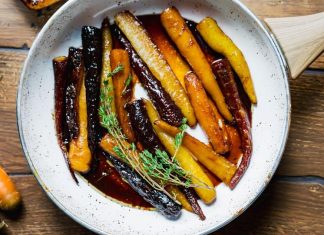 Καραμελωμένα καρότα με μέλι και βαλσάμικο