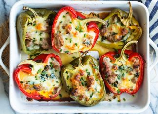 Πιπεριές Γεμιστές κιμα αρνιού