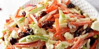 Σαλάτα με λάχανο - μήλο - Καρότο