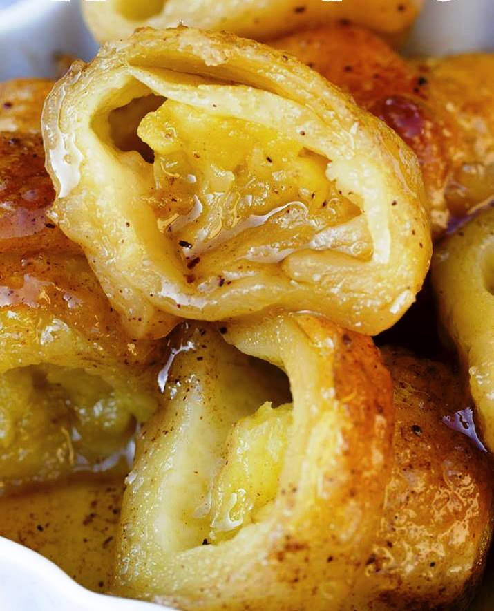 Κρουσανάκια με μηλο και σιροπι κανελας