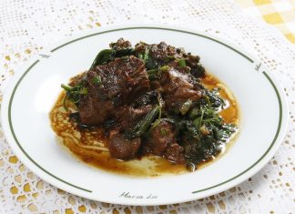 χοιρινό με άγρια χόρτα