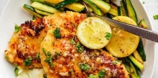 Κοτόπουλο με λεμόνι σε σάλτσα βουτύρου