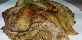 Κοτόπουλο στο φούρνο με πατάτες