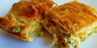 νηστίσιμη πίτα με πατάτα και πράσο