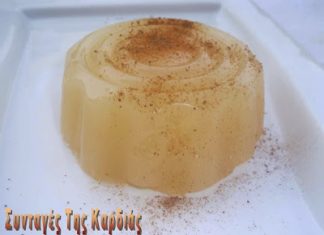 Κι ένα δροσερό νηστίσιμο γλυκάκι επιβάλλεται μετά την σκορδαλιά Κρέμα με άρωμα μήλου και κανέλας.