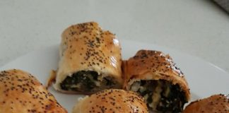 Ρολάκια με χόρτα και ανθότυρο