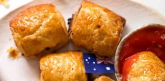 Ρολάκια σφολιάτας με γέμιση μπεικον και κιμα