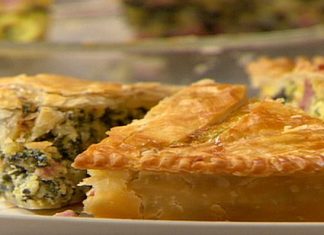 Σπανακόπιτα με ζαμπον