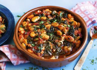 Φασόλια Γίγαντες με χόρτα Φασόλια Γίγαντες με χόρτα