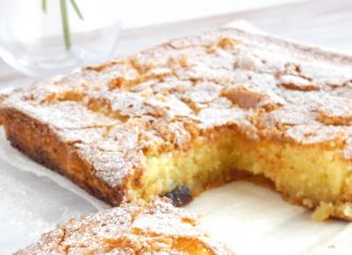 κεικ αμυγδάλου με κεράσια