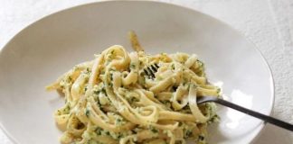 λινγκουίνι με σπανάκι