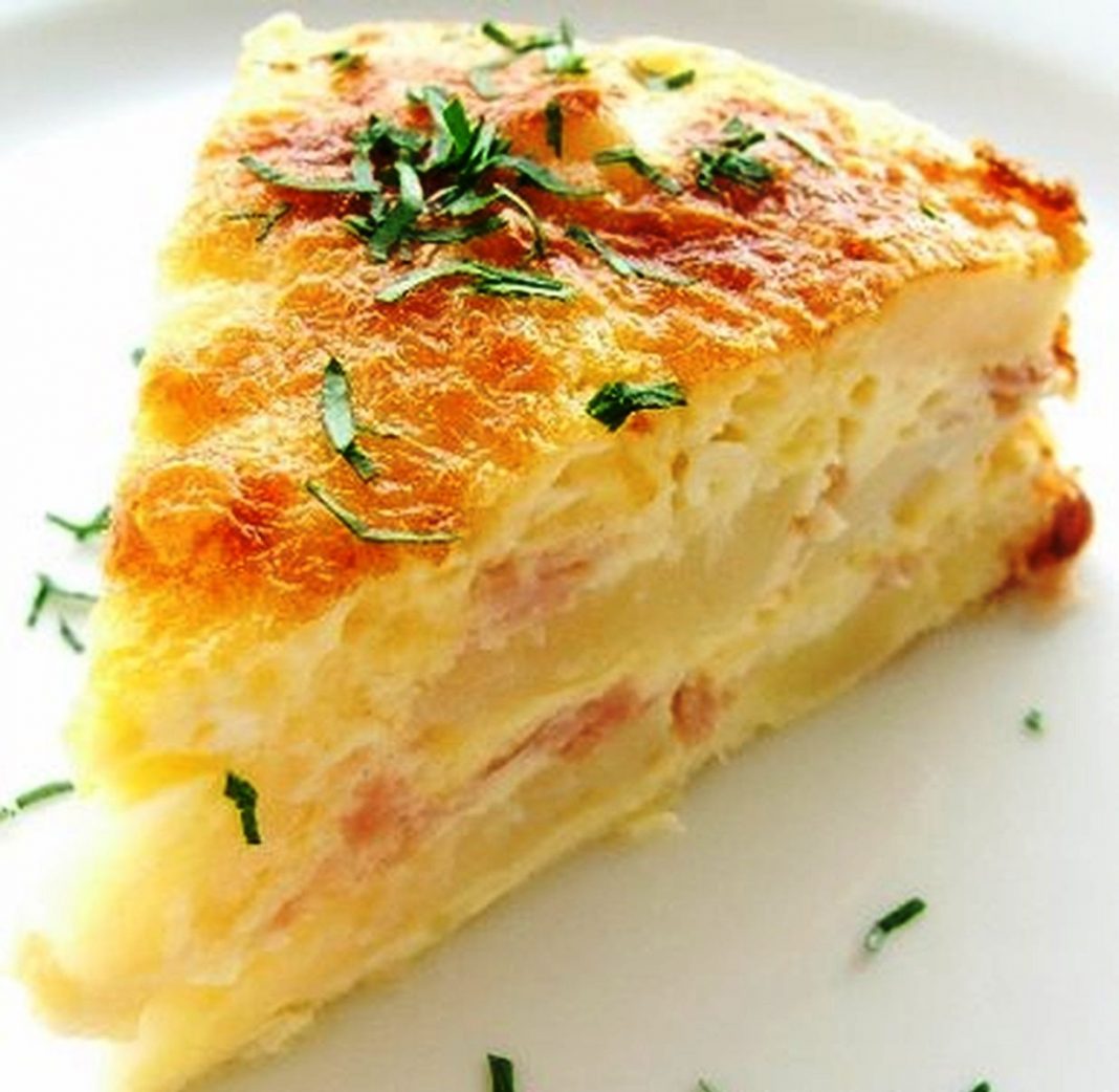 Πατατόπιτα με ζαμπόν και τυρί