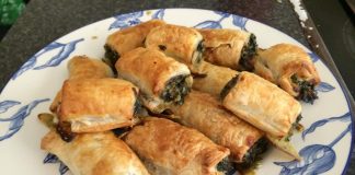 ρολάκια με σπανακι και φετα