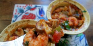 Γαρίδες με Λαχανικά και Τυριά