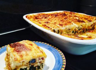 Λαζανια με σπανάκι και ανθότυρο