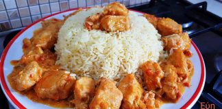 Κοτόπουλο αλά κρεμ με πιλάφι