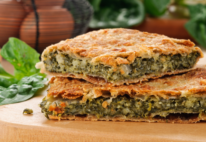 Σπανακόπιτα με ανθότυρο και παρμεζάνα