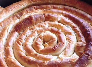 Στριφταρι με κρέμα μπουγάτσας