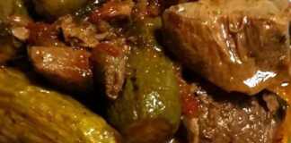 Κολοκυθάκια με κρέας κατσαρόλας