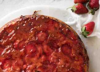 Αναποδο κέικ Φράουλας