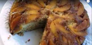 Αναποδο κέικ με ροδάκινα