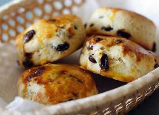 Γλυκά ψωμάκια με σταγόνες σοκολάτας ή σταφίδες