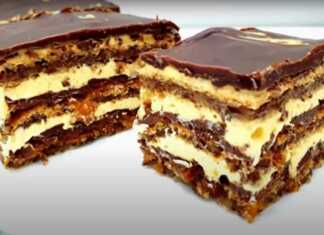 Γλυκό με σοκολάτα και καραμέλα