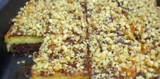 σιροπιαστό δίχρωμο κέικ