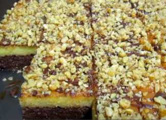 σιροπιαστό δίχρωμο κέικ