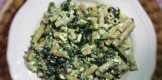 Ζυμαρικά με Σπανάκι και Φέτα