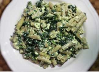 Zυμαρικά με σπανάκι σε κρέμα φέτας. Ζυμαρικά με Σπανάκι και Φέτα